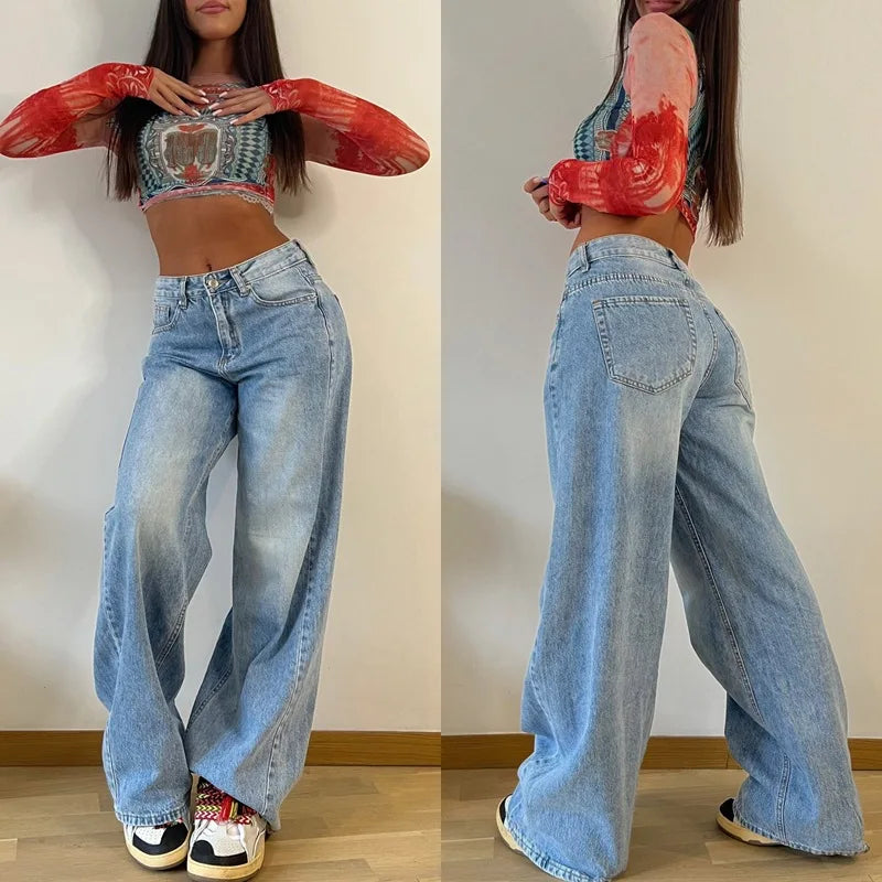 Denim Wide Leg Jeans