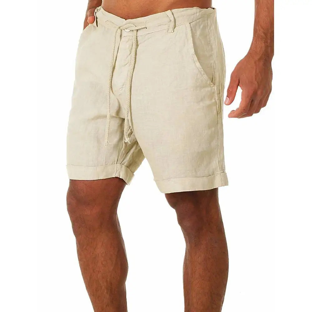 Solid Linen Shorts