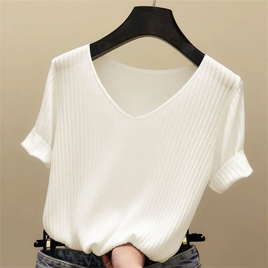 V-Neck Blouse Shirt