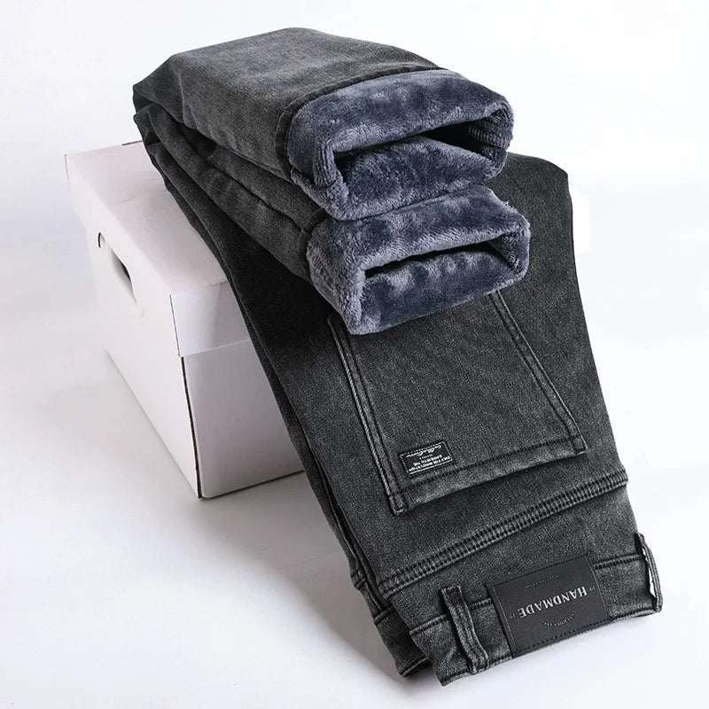 Elastic Denim Pants