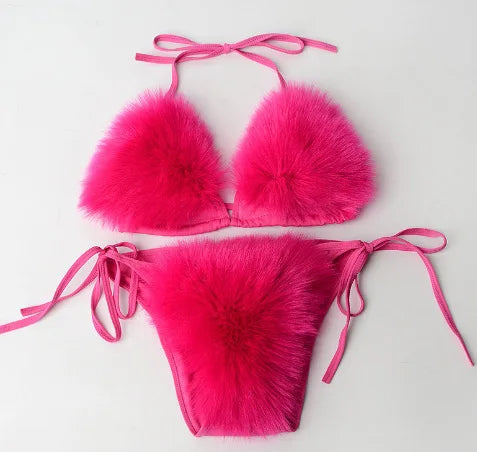 Plush Fur Bikinis