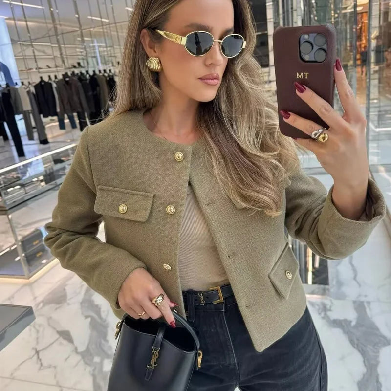 Long Sleeve Cropped Jacket